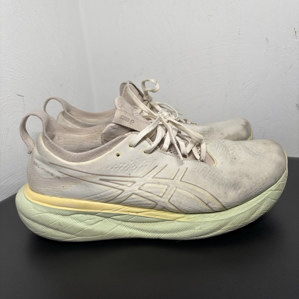 Asics Gel-Nimbus 25 Running Shoes Cream/Fawn Size 12 Athletic Sneakers Lace Up - Picture 2 of 12